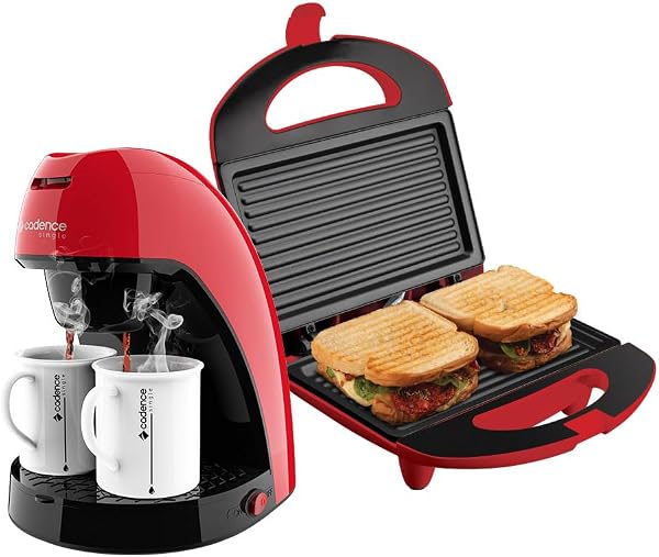 Cafeteira Elétrica Individual Cadence Single Colors com 2 Xícaras de Porcelana