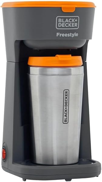 Cafeteira Individual Black+Decker Freestyle com Copo Térmico de Inox CM01