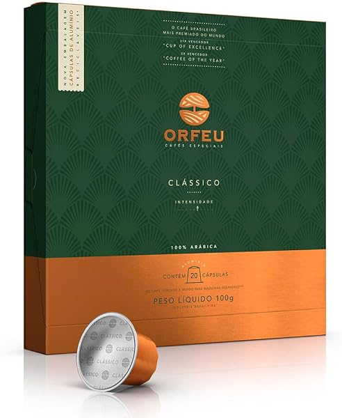 Cápsulas de Café Clássico Orfeu Compatíveis com Nespresso