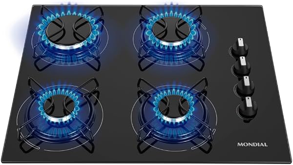 Cooktop 4 Bocas a Gás Mondial Mesa de Vidro